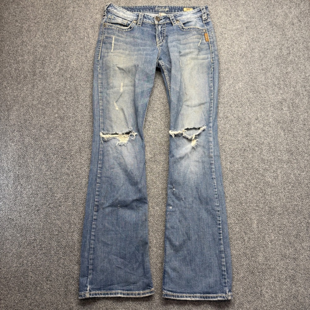 Silver Jeans Alex Bootcut Distressed Medium Wash Y2K Denim Jeans Size 31/32